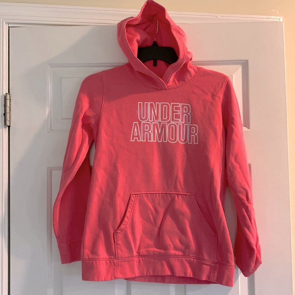 Under Armour girls pullover hooded / Hoodie Sweatshirt size YL, youth large